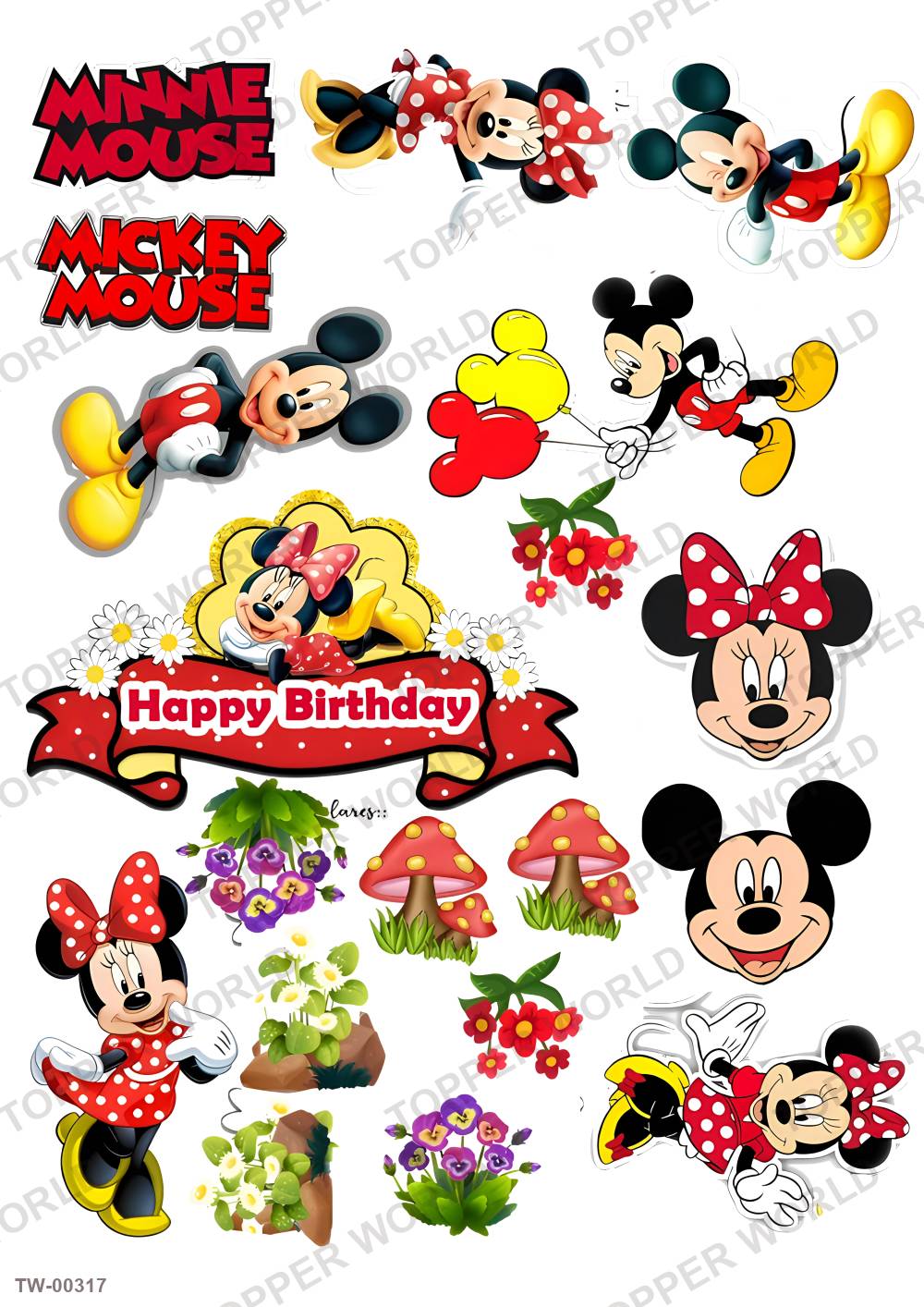 Mickey Mouse Topper Sheet 07 – A4 topper sheet