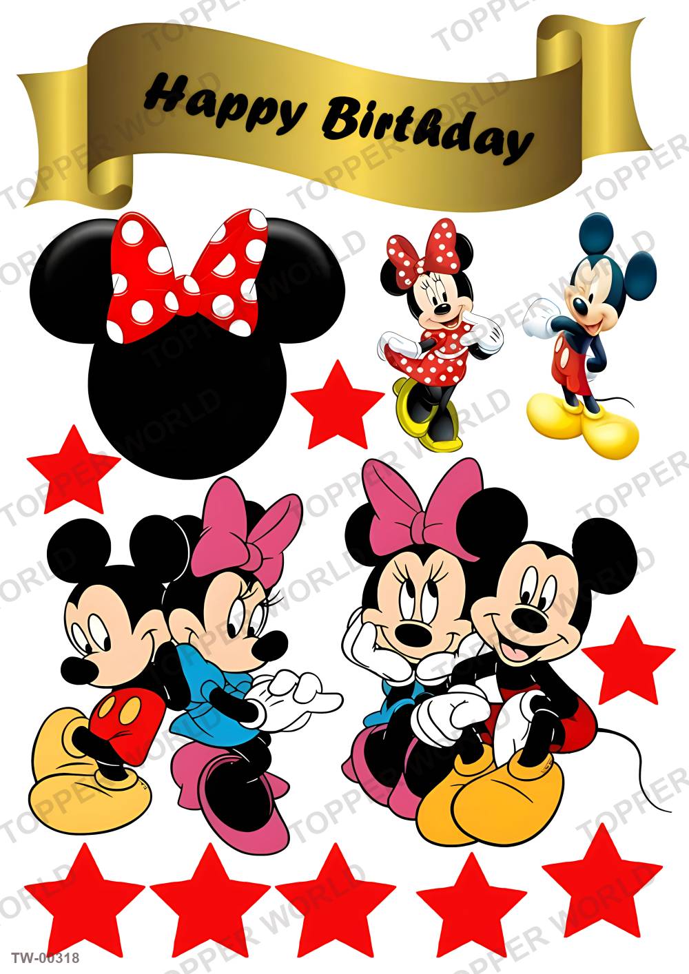 Minnie Mouse Topper Sheet 07 – A4 topper sheet