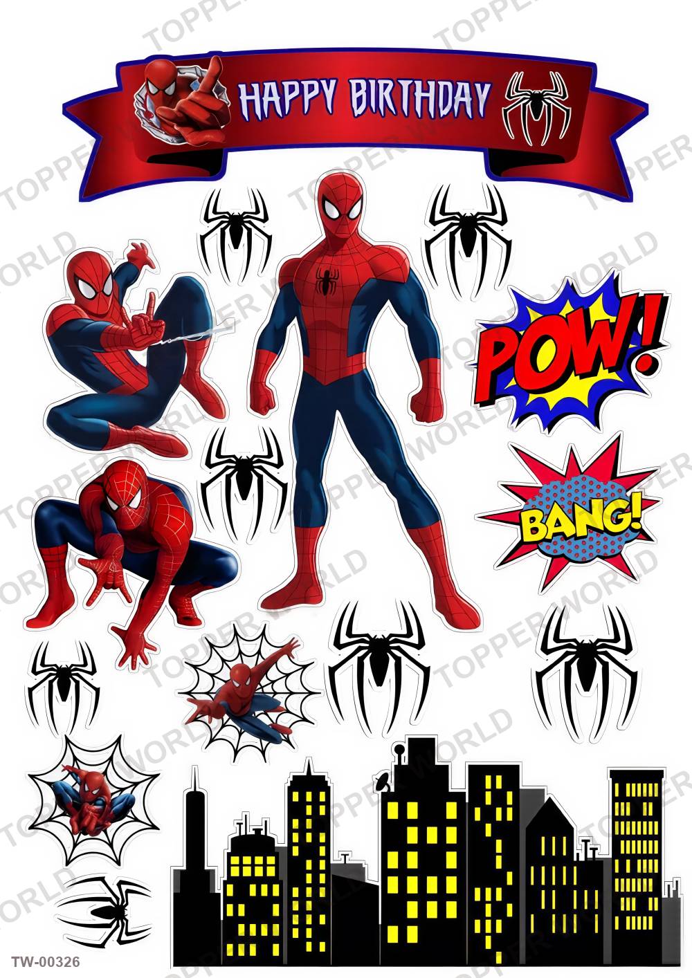 Spiderman Topper Sheet 07 – A4 topper sheet