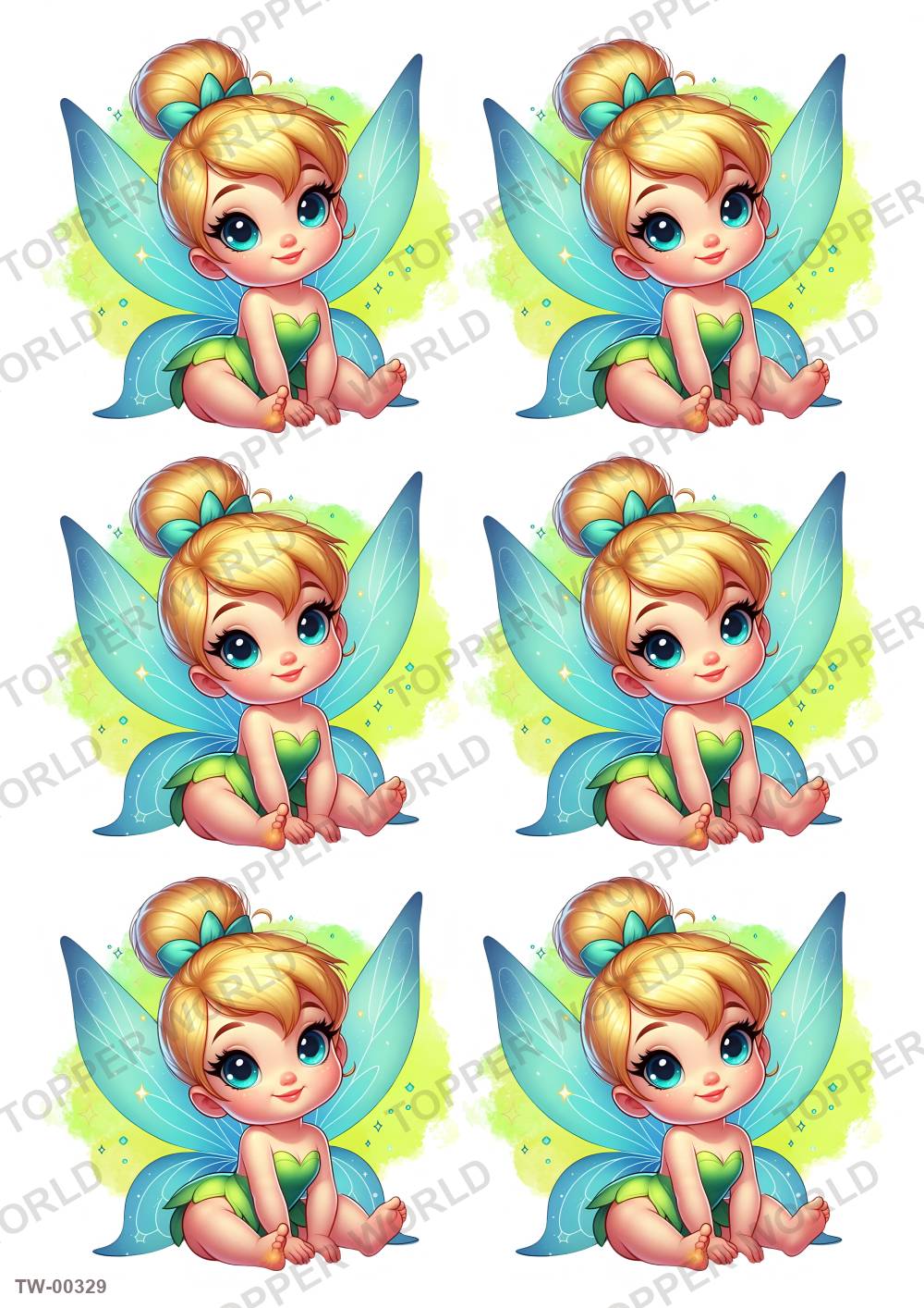 Tinker Bell Topper Sheet 07 – A4 topper sheet