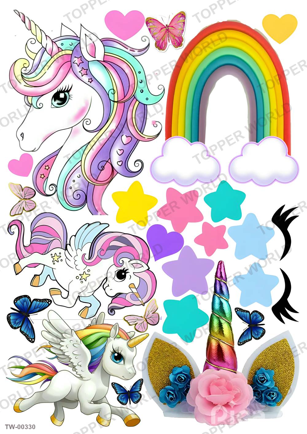 Unicorn Topper Sheet 07 – A4 topper sheet