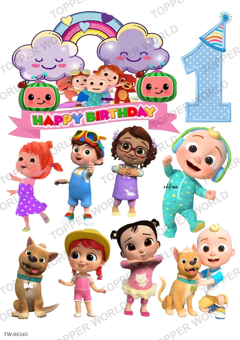Cocomelon Topper Sheet 08 – A4 topper sheet