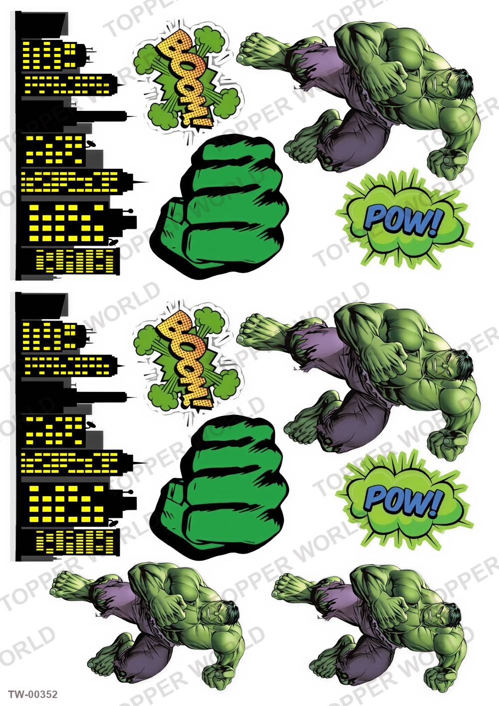 Hulk Topper Sheet 08 – A4 topper sheet