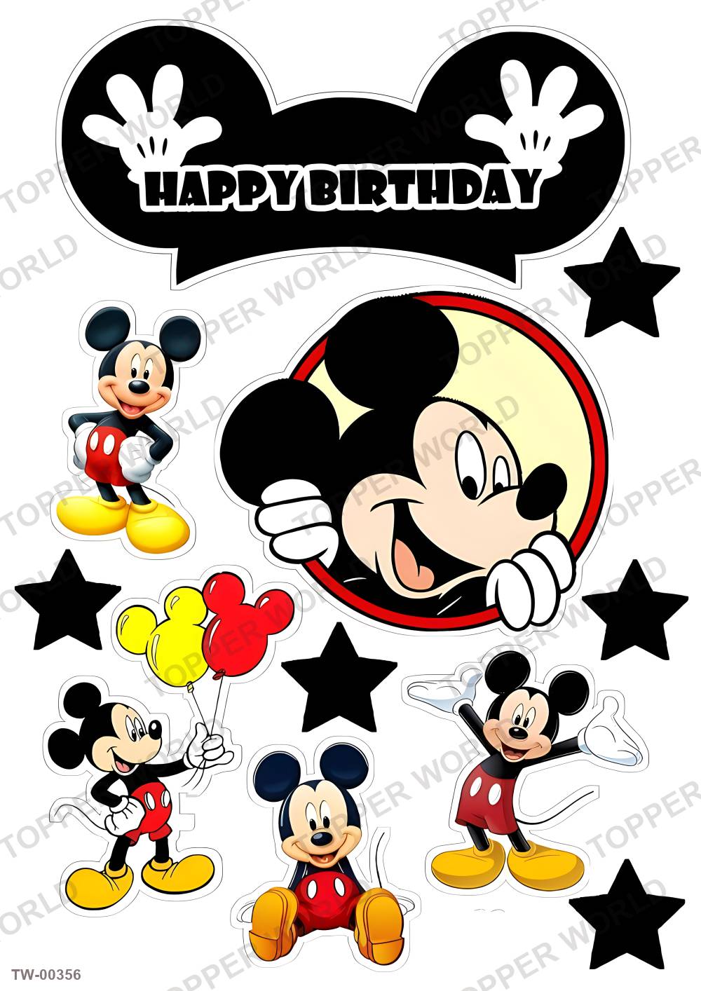 Mickey Mouse Topper Sheet 08 – A4 topper sheet