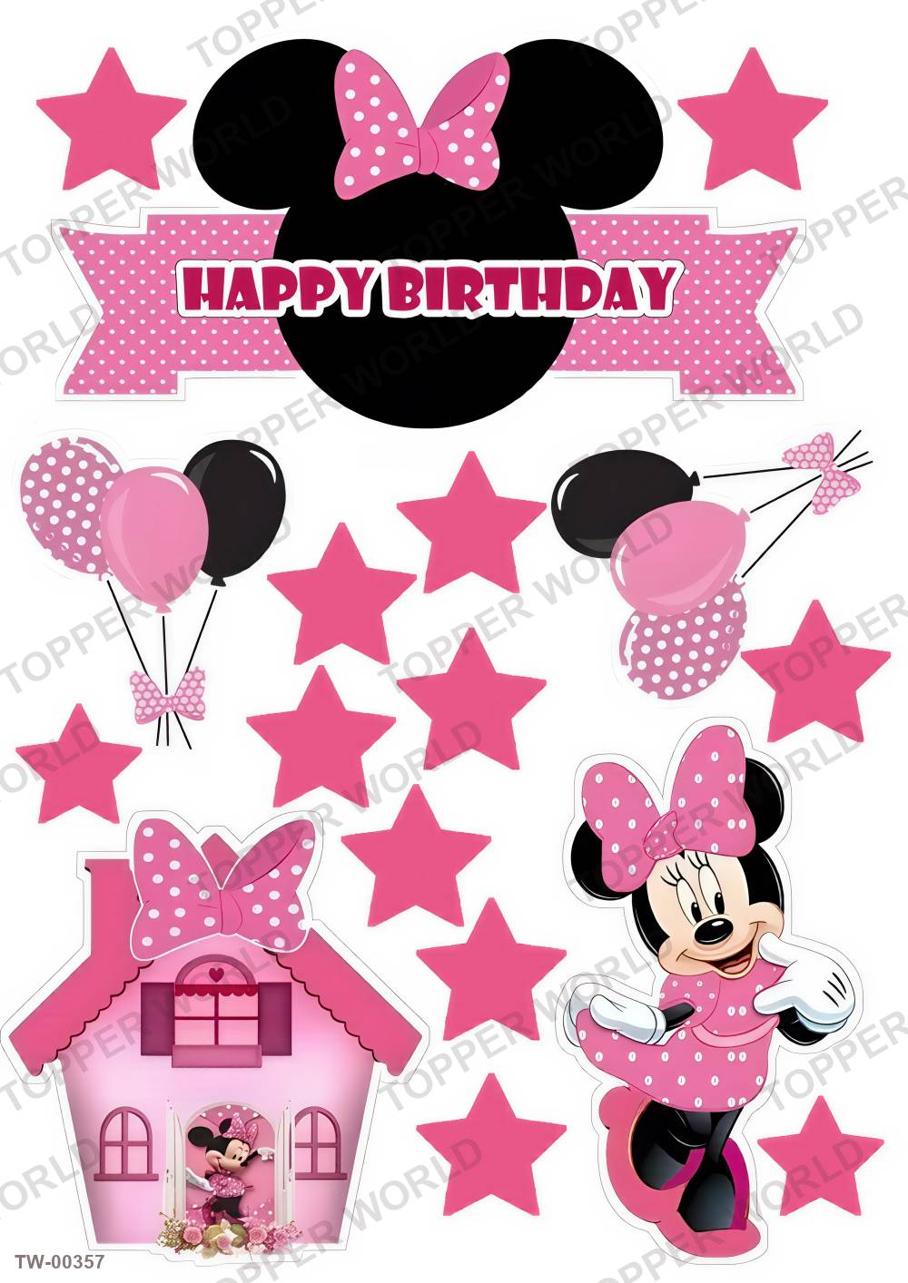 Minnie Mouse Topper Sheet 08 – A4 topper sheet