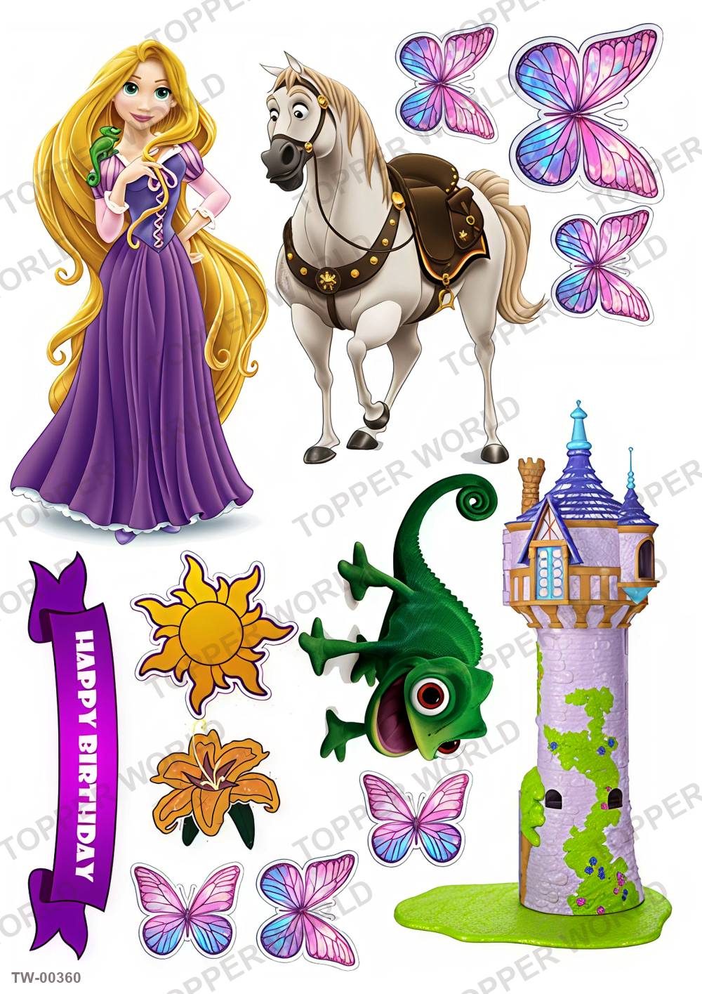 Rapunzel Topper Sheet 08 – A4 topper sheet