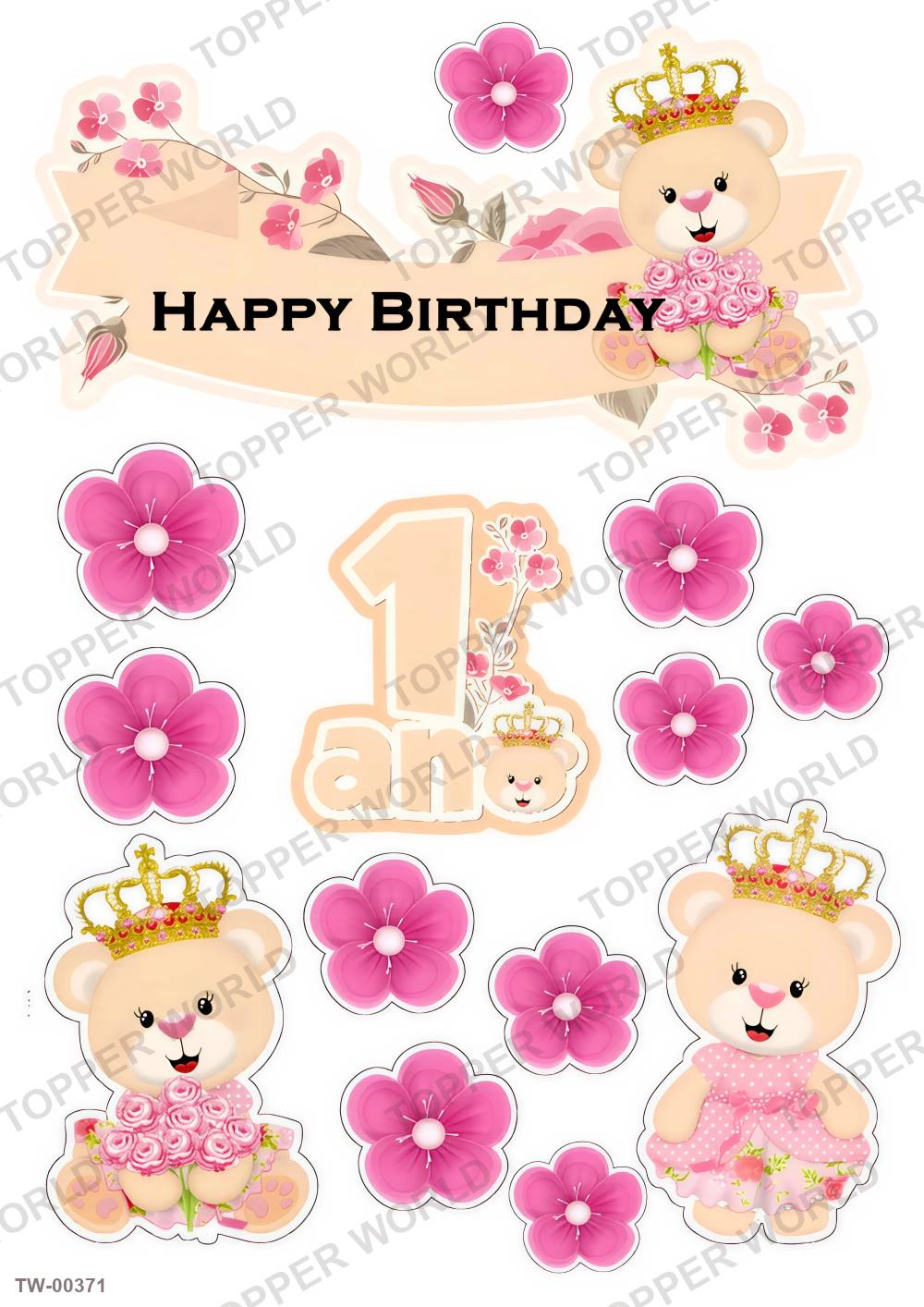 Little Girl Topper Sheet 08 – A4 topper sheet