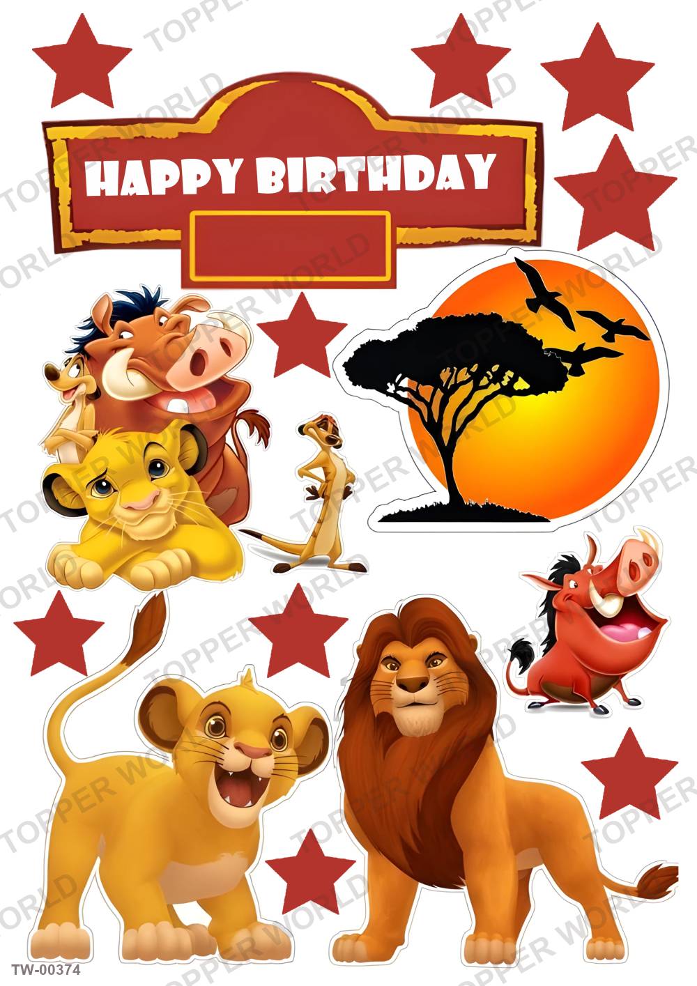 Animals Topper Sheet 09 – A4 topper sheet