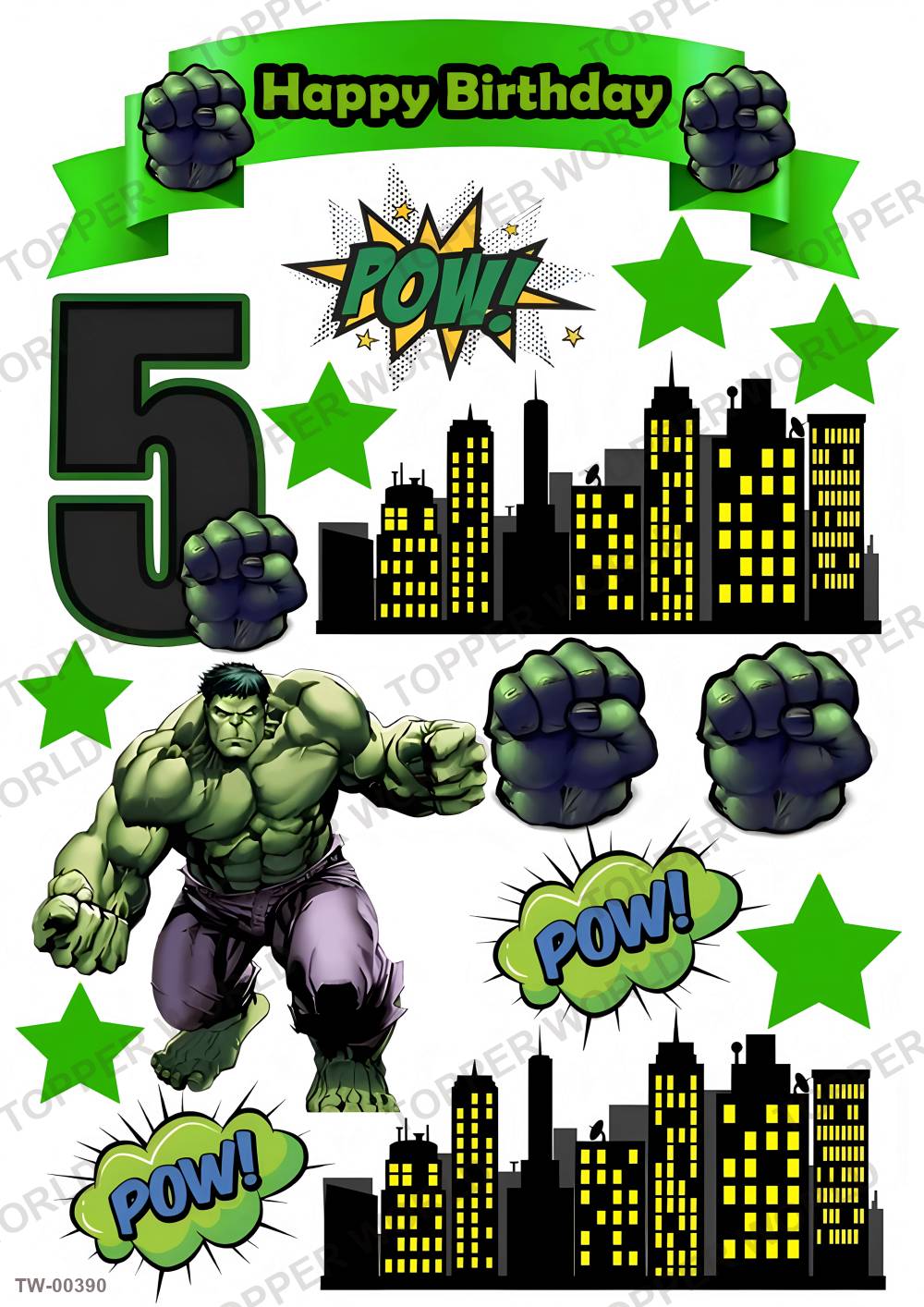 Hulk Topper Sheet 09 – A4 topper sheet