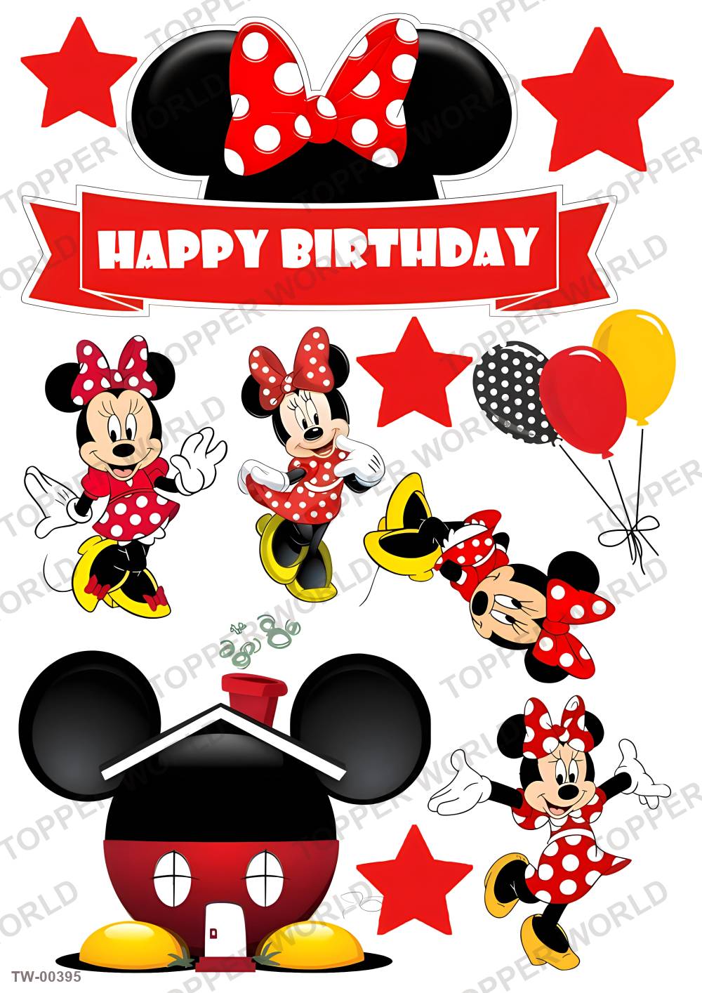Minnie Mouse Topper Sheet 09 – A4 topper sheet