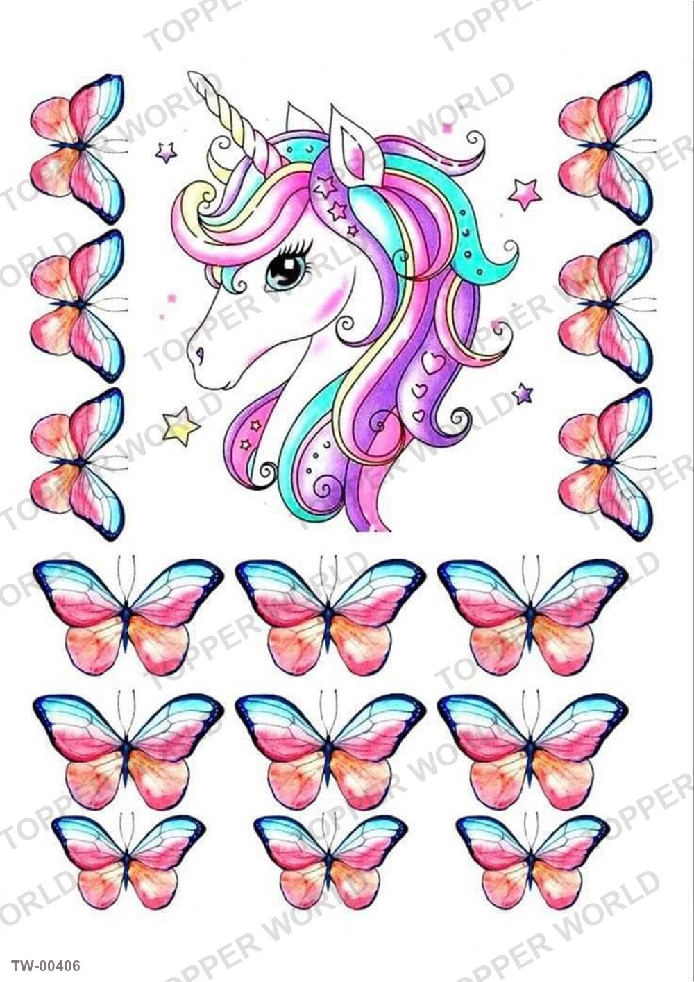 Unicorn Topper Sheet 09 – A4 topper sheet