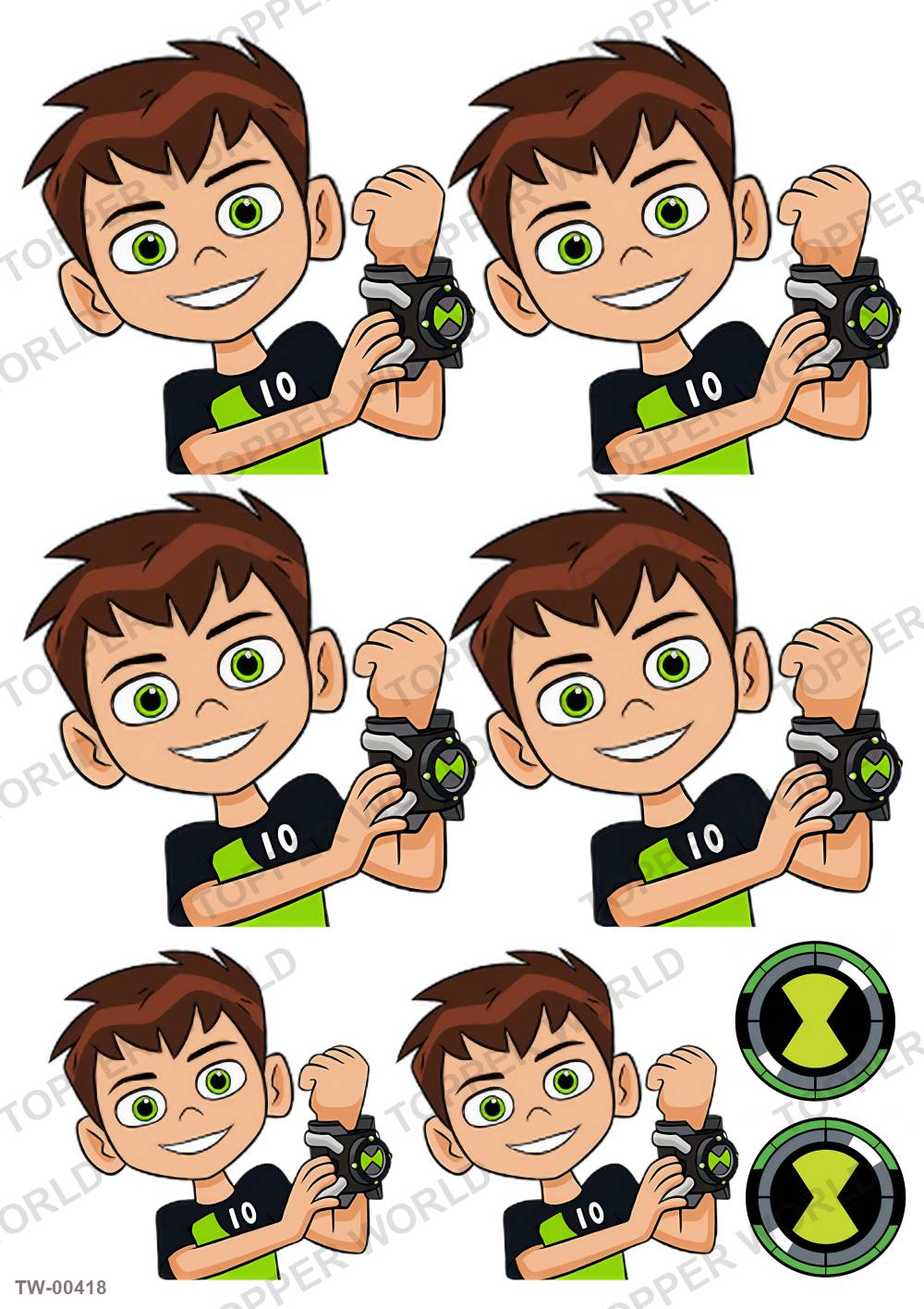 Ben 10 Topper Sheet 10 – A4 topper sheet