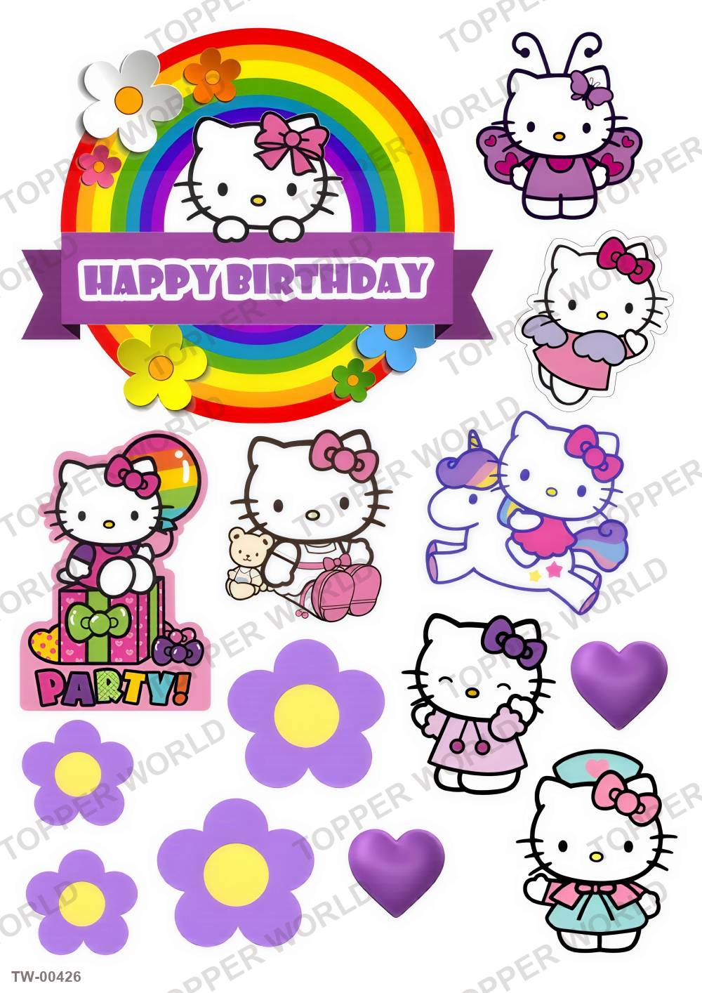 Hello Kitty Topper Sheet 10 – A4 topper sheet