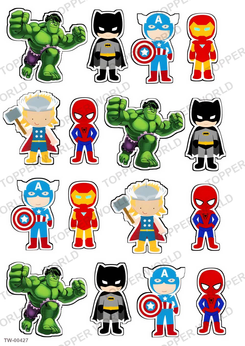 Heroes Topper Sheet 10 – A4 topper sheet