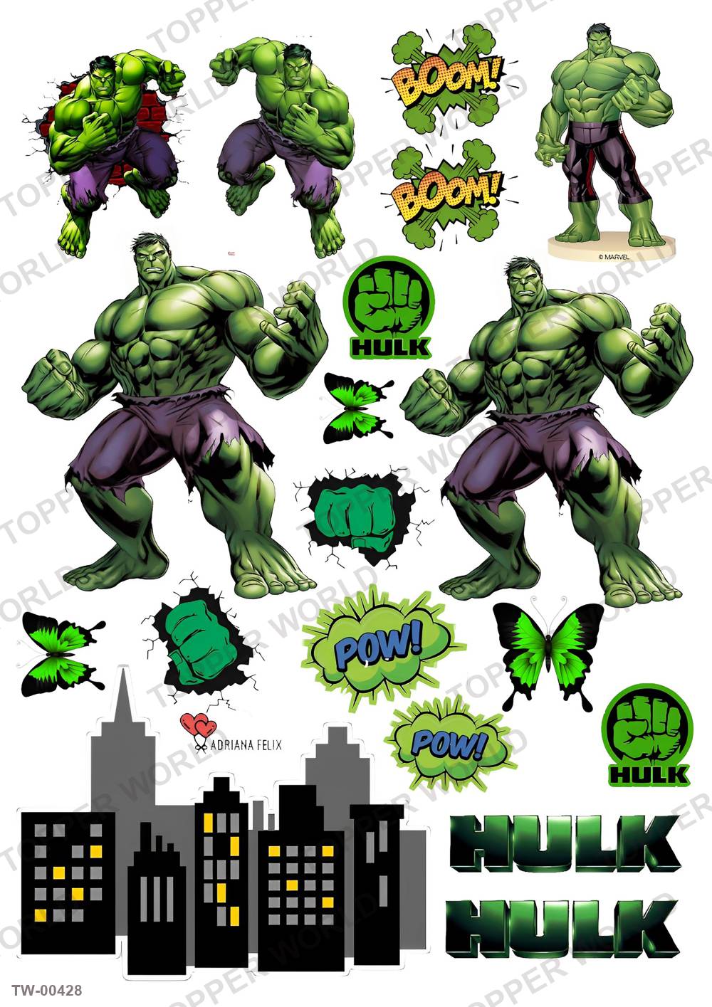 Hulk Topper Sheet 10 – A4 topper sheet