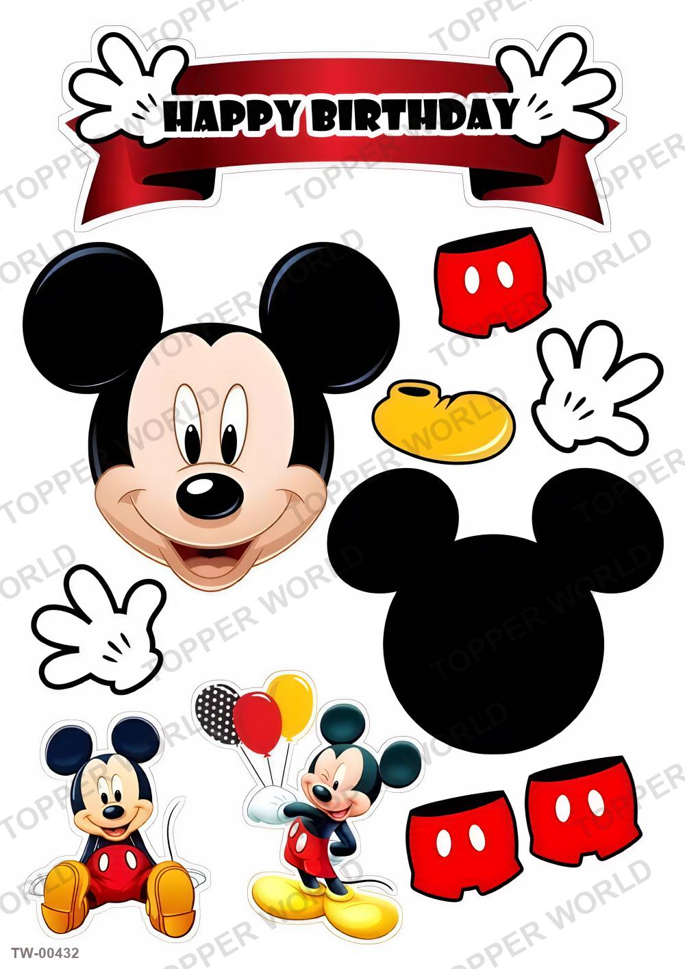 Mickey Mouse Topper Sheet 10 – A4 topper sheet