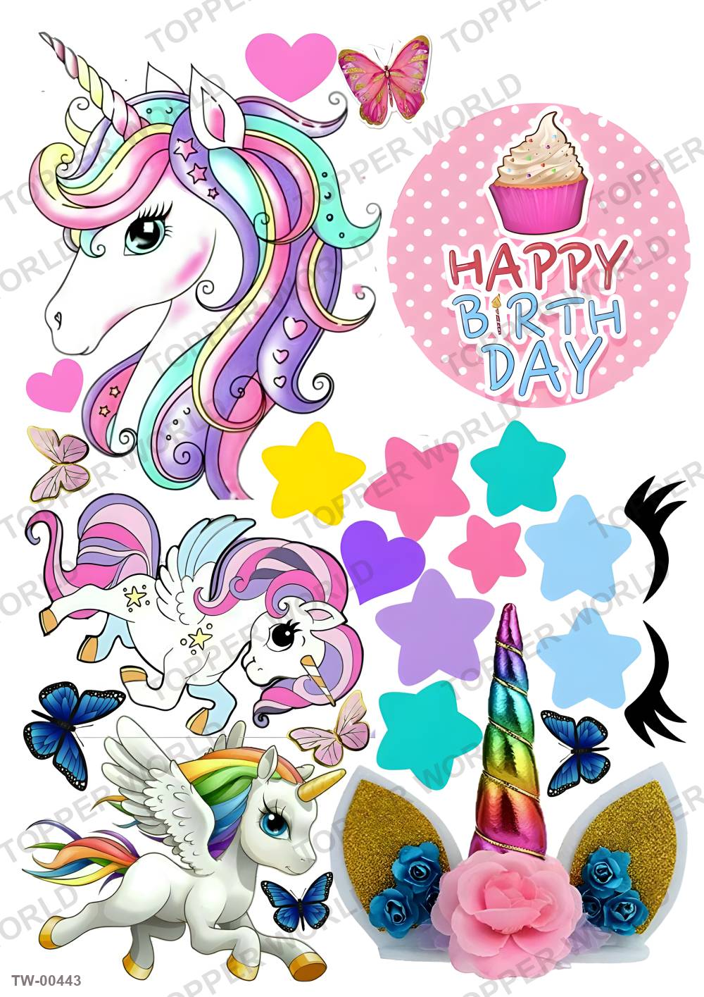 Unicorn Topper Sheet 10 – A4 topper sheet