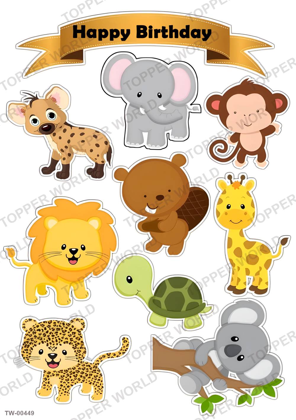 Animals Topper Sheet 11 – A4 topper sheet