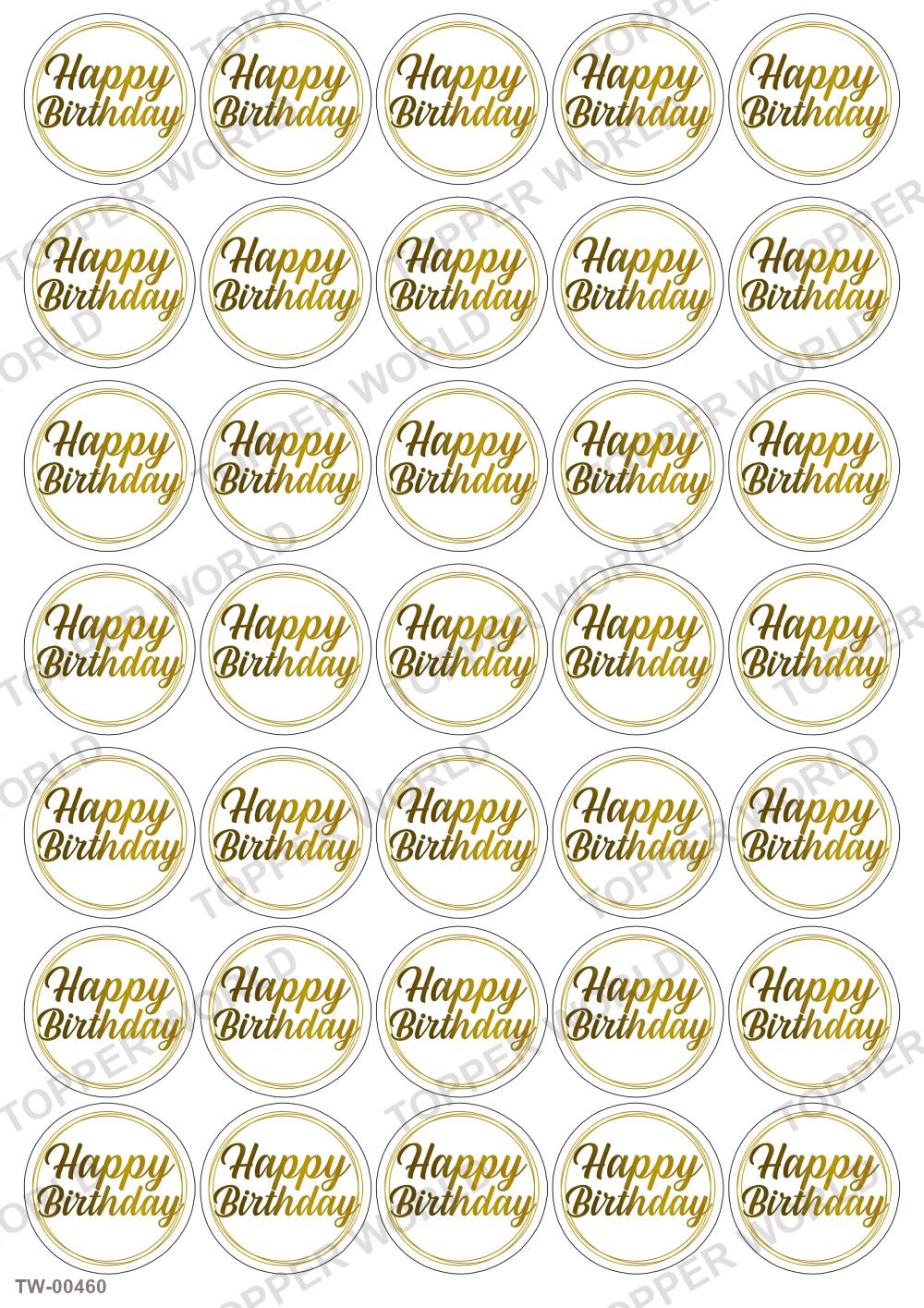 Happy Birthday Topper Sheet 11 – A4 topper sheet