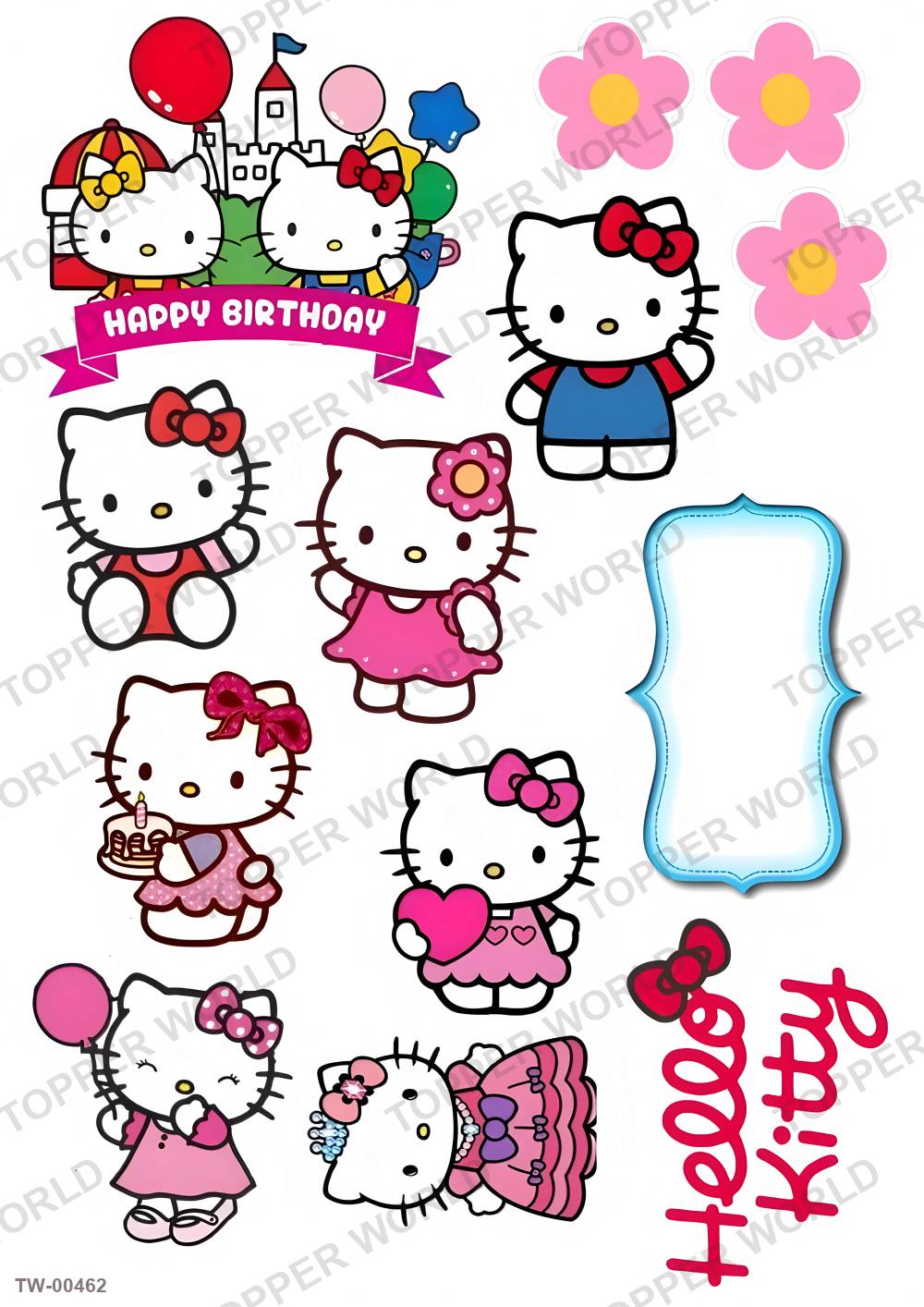Hello Kitty Topper Sheet 11 – A4 topper sheet