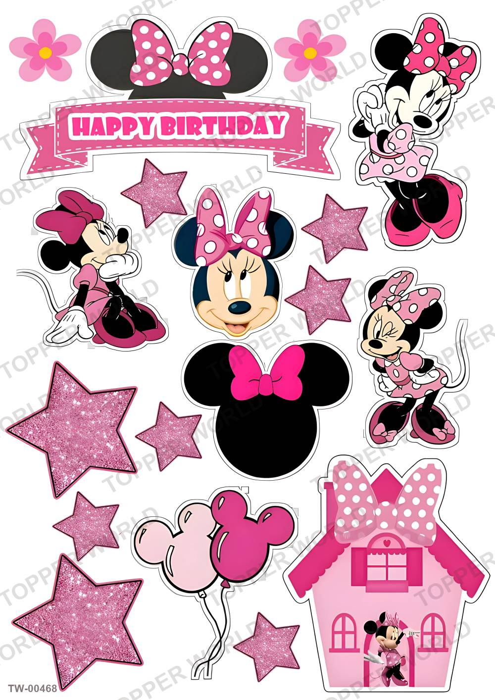 Minnie Mouse Topper Sheet 11 – A4 topper sheet