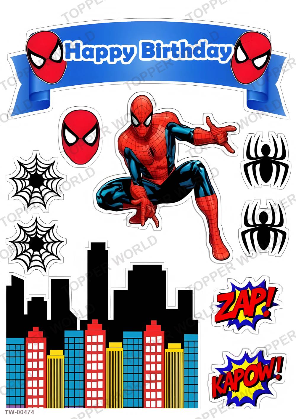 Spiderman Topper Sheet 11 – A4 topper sheet