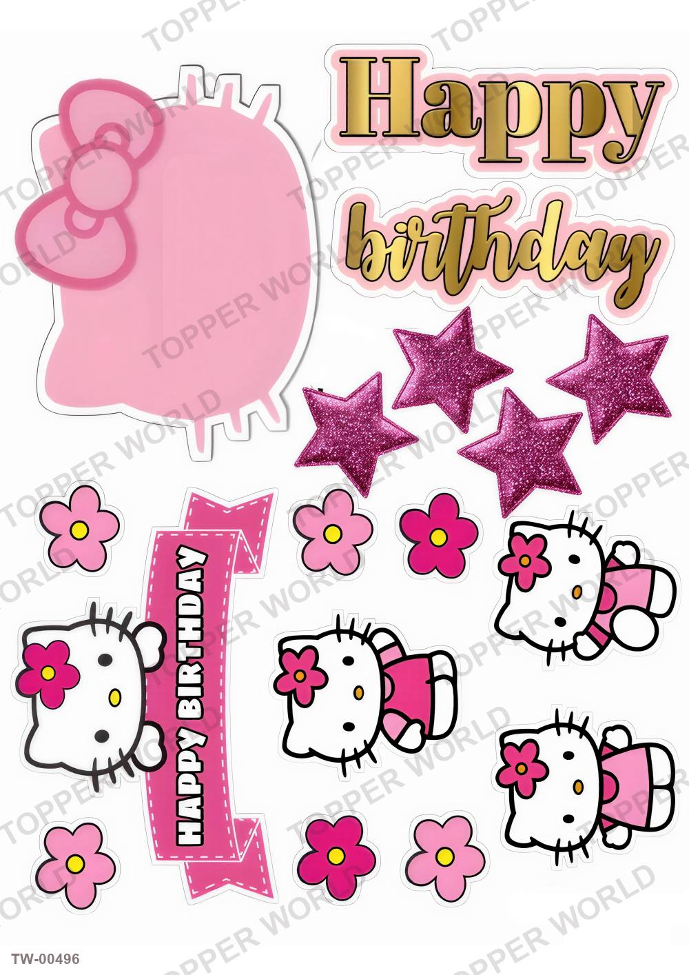 Hello Kitty Topper Sheet 12 – A4 topper sheet