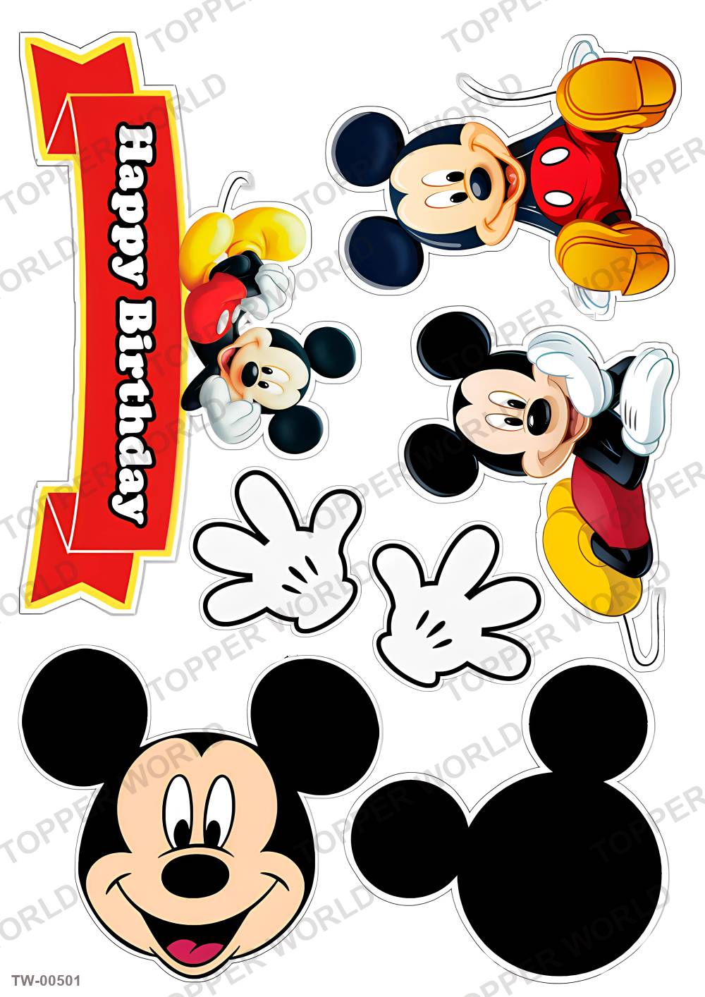 Mickey Mouse Topper Sheet 12 – A4 topper sheet