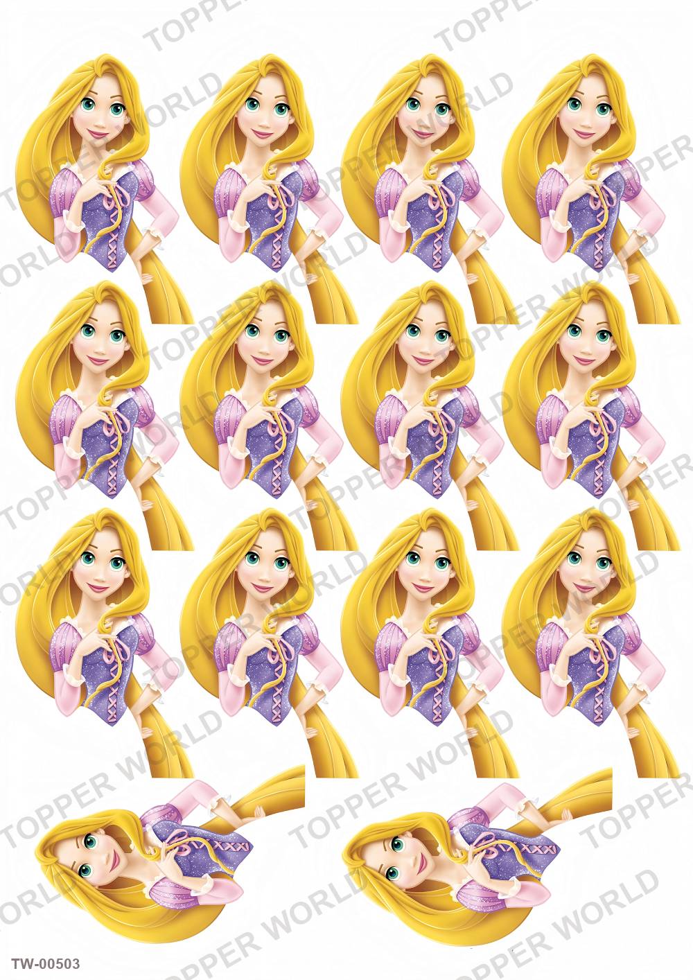 Rapunzel Topper Sheet 12 – A4 topper sheet