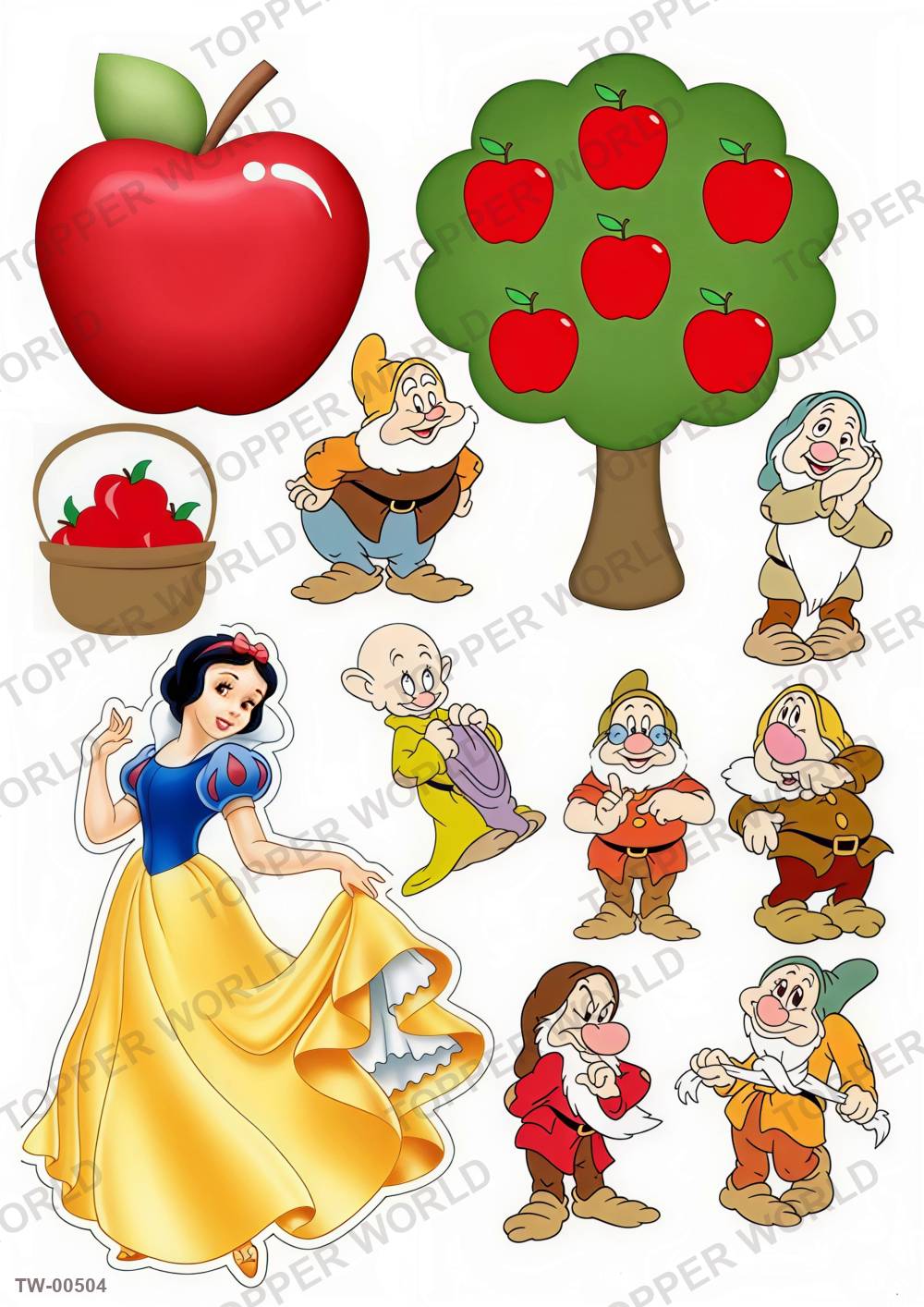 Snow White Topper Sheet 12 – A4 topper sheet