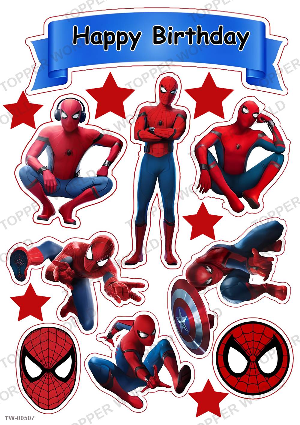 Spiderman Topper Sheet 12 – A4 topper sheet