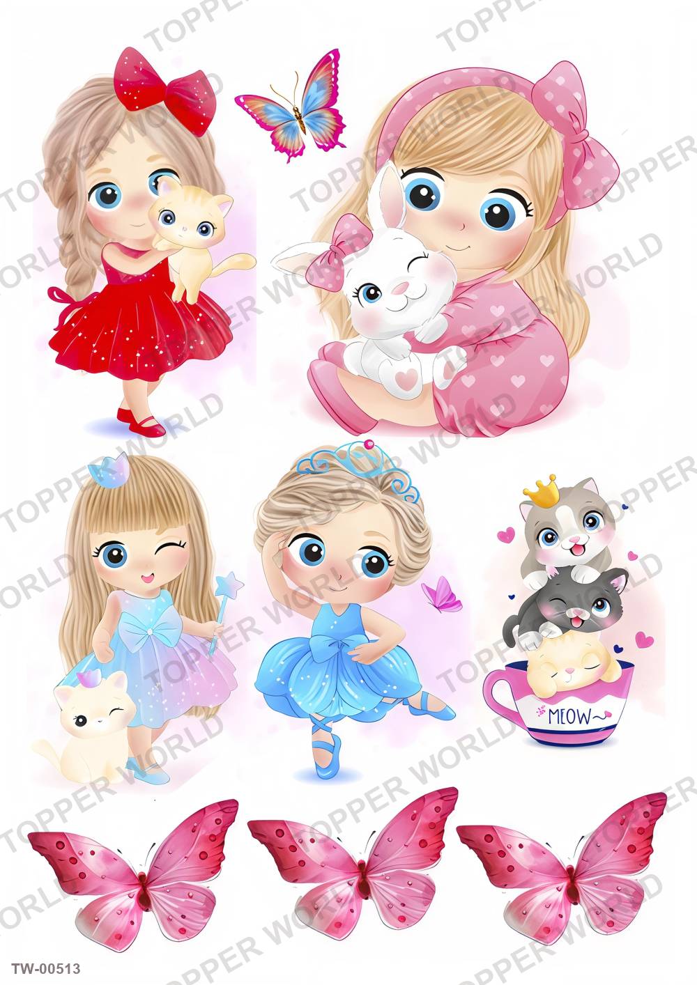 Little Girl Topper Sheet 12 – A4 topper sheet
