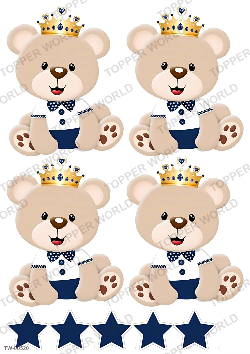 Bear Topper Sheet 13 – A4 topper sheet