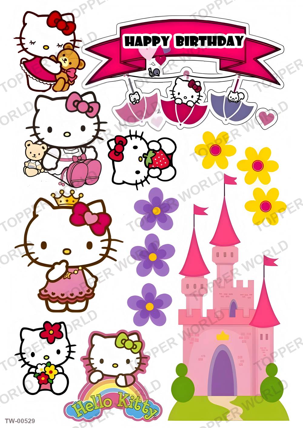 Hello Kitty Topper Sheet 13 – A4 topper sheet