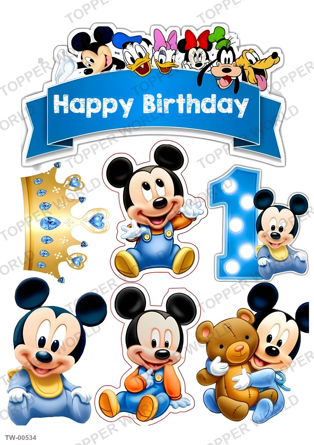 Mickey Mouse Topper Sheet 13 – A4 topper sheet