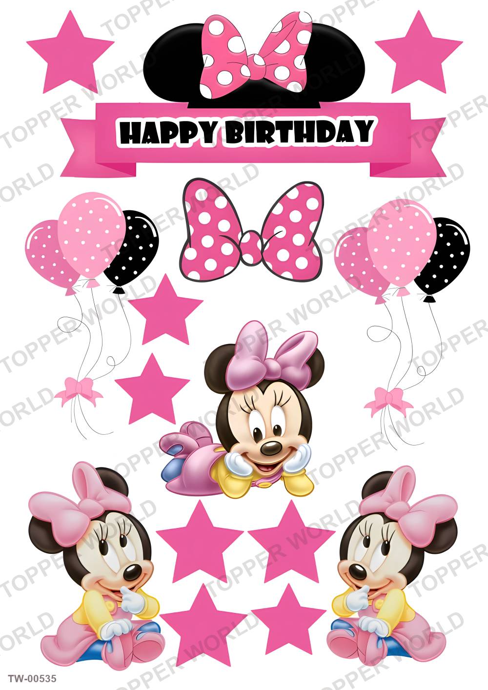 Minnie Mouse Topper Sheet 13 – A4 topper sheet