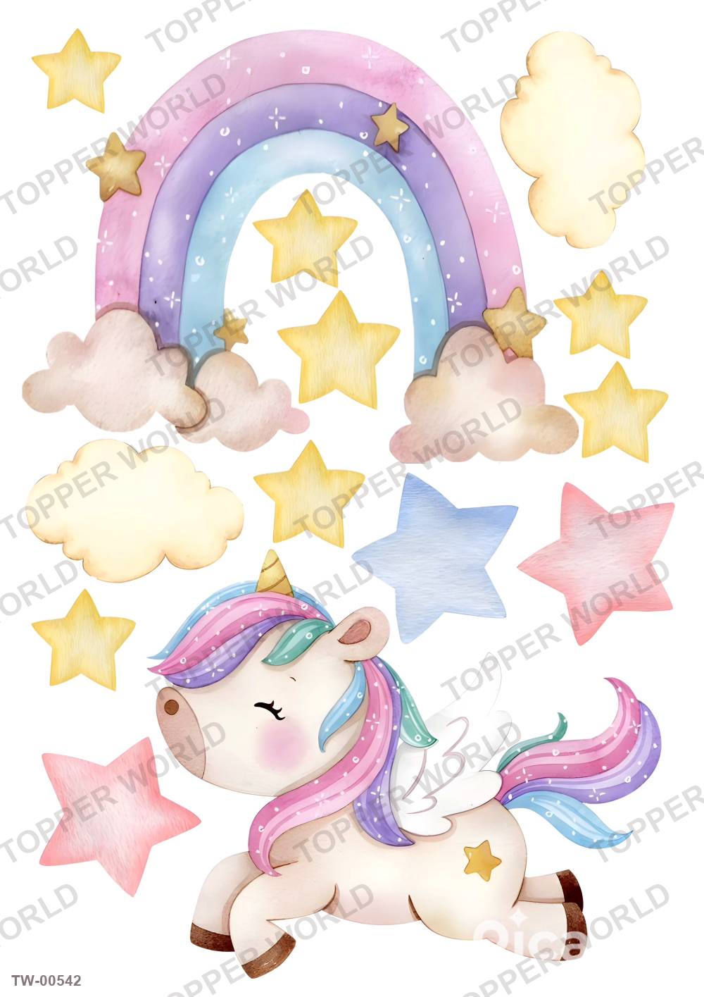 Unicorn Topper Sheet 13 – A4 topper sheet
