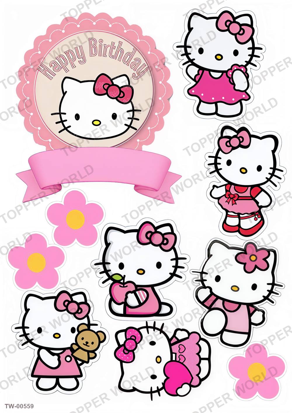 Hello Kitty Topper Sheet 14 – A4 topper sheet