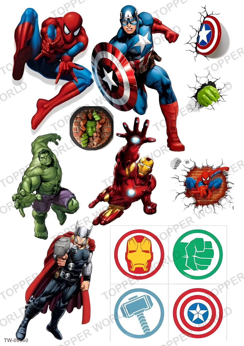 Heroes Topper Sheet 14 – A4 topper sheet