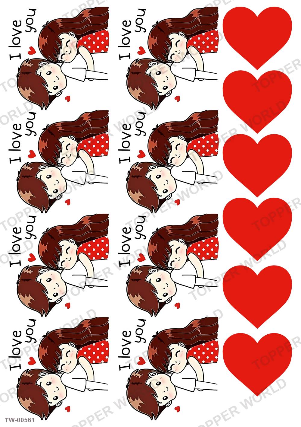 Love Topper Sheet 14 – A4 topper sheet