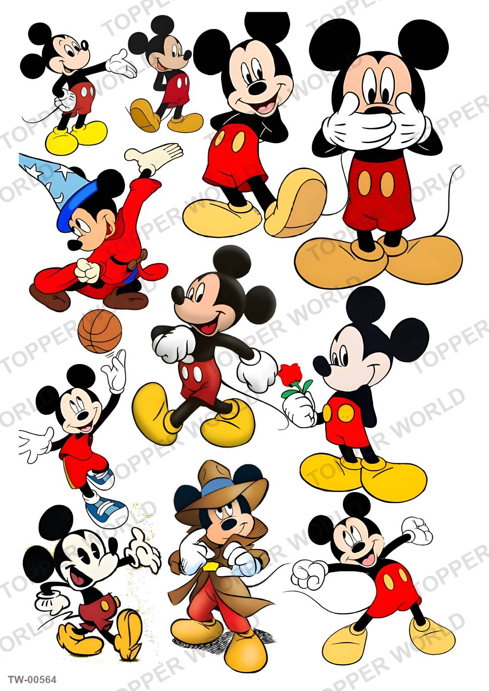 Mickey Mouse Topper Sheet 14 – A4 topper sheet