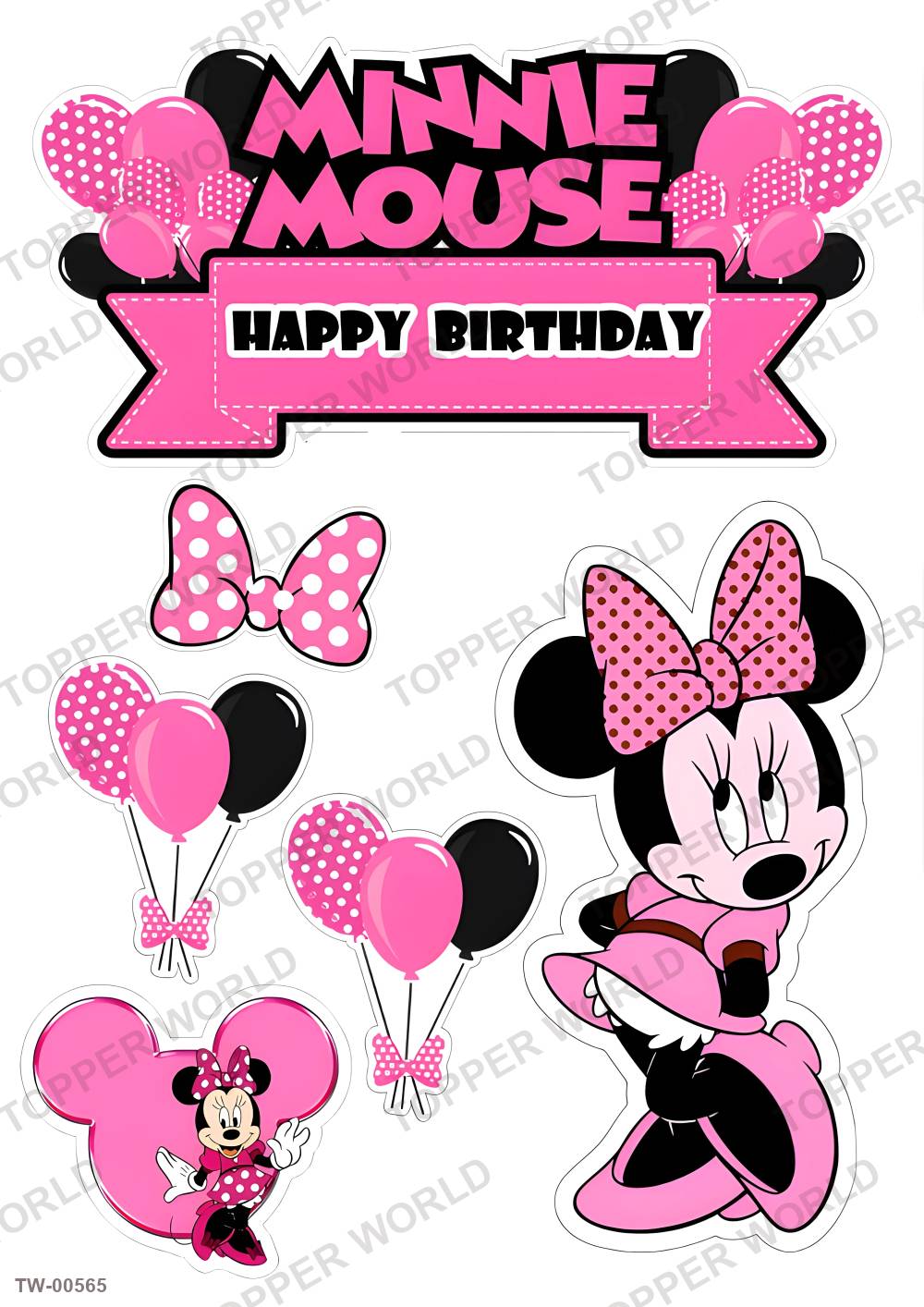 Minnie Mouse Topper Sheet 14 – A4 topper sheet