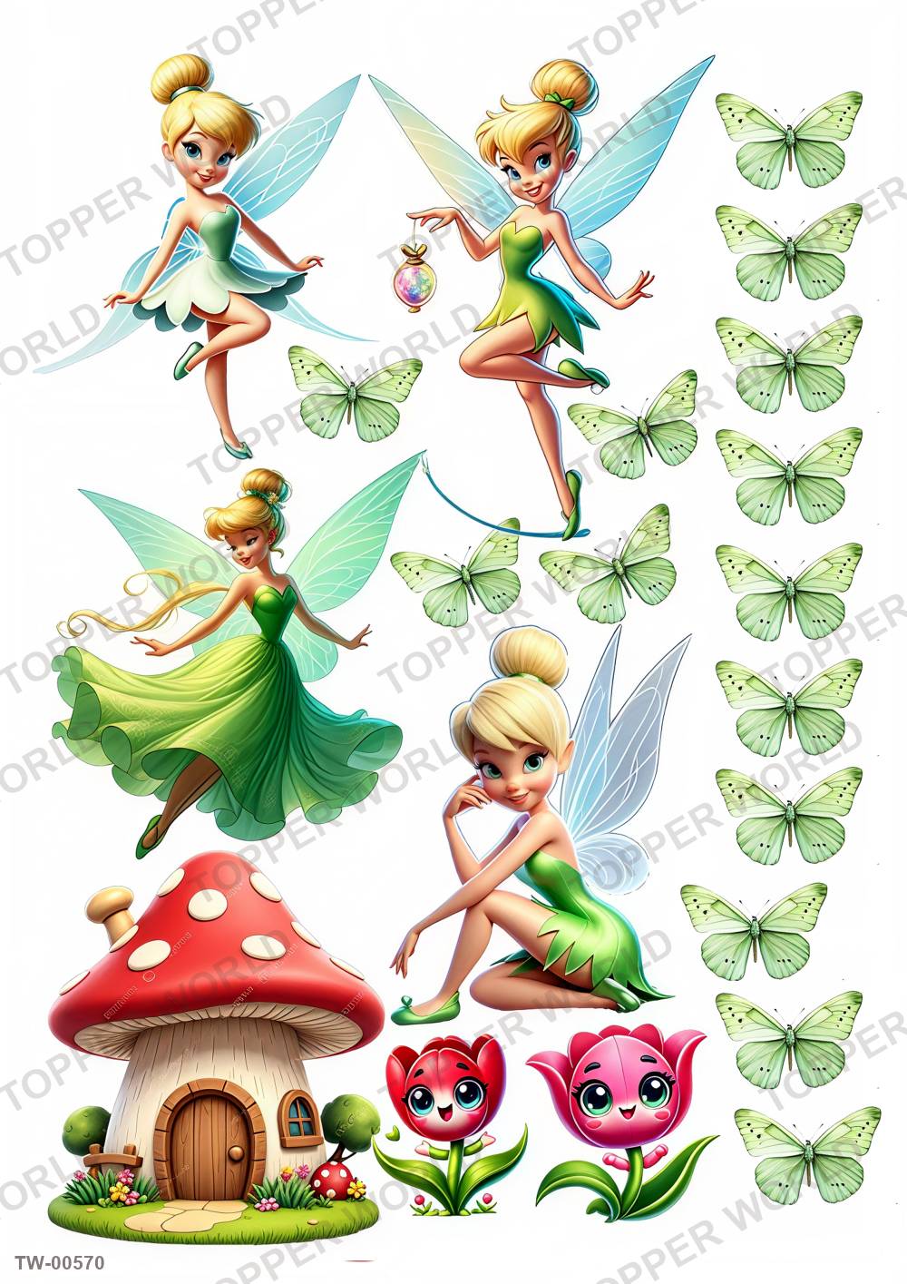 Tinker Bell Topper Sheet 14 – A4 topper sheet