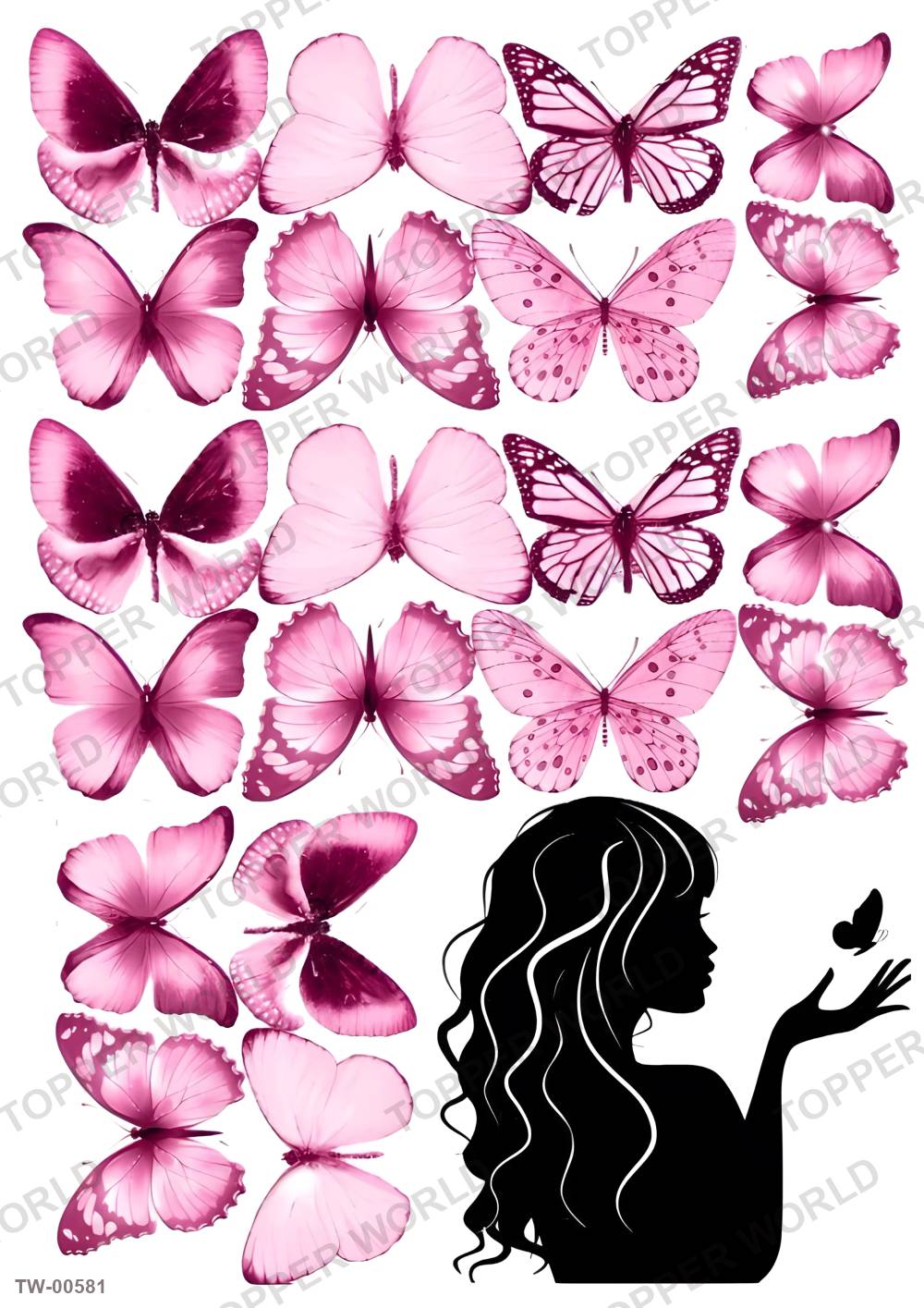 Butterfly Topper Sheet 15 – A4 topper sheet