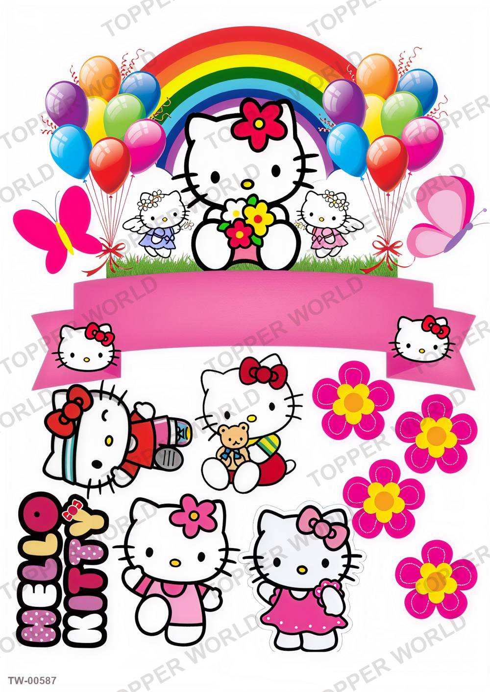 Hello Kitty Topper Sheet 15 – A4 topper sheet
