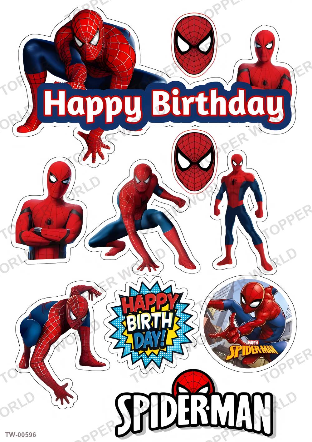 Spiderman Topper Sheet 15 – A4 topper sheet
