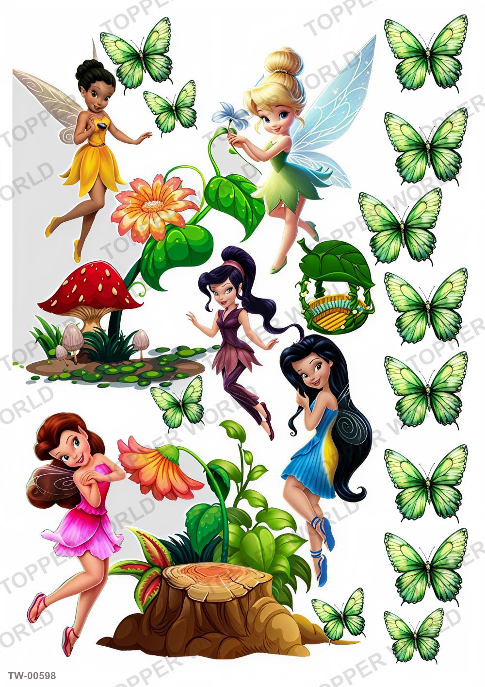 Tinker Bell Topper Sheet 15 – A4 topper sheet