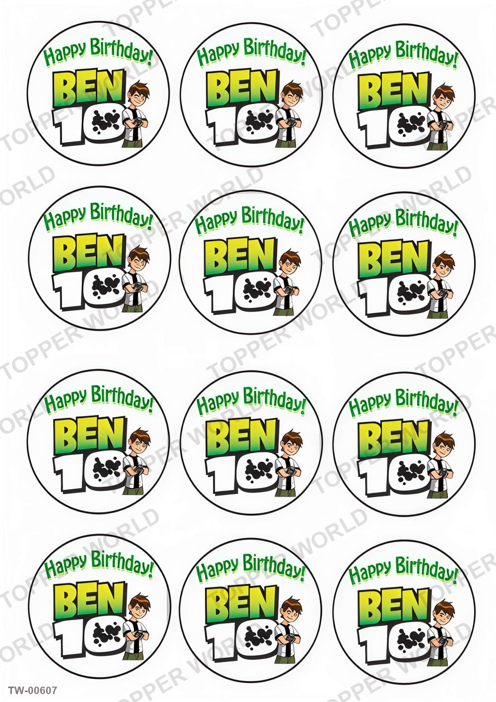 Ben 10 Topper Sheet 16 – A4 topper sheet