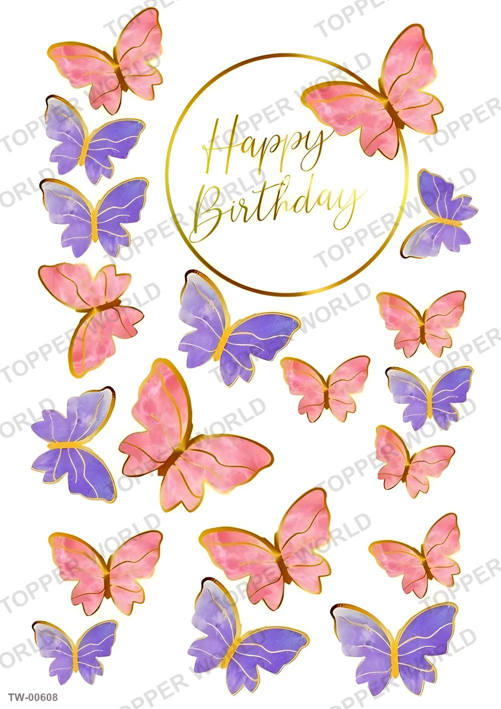 Butterfly Topper Sheet 16 – A4 topper sheet
