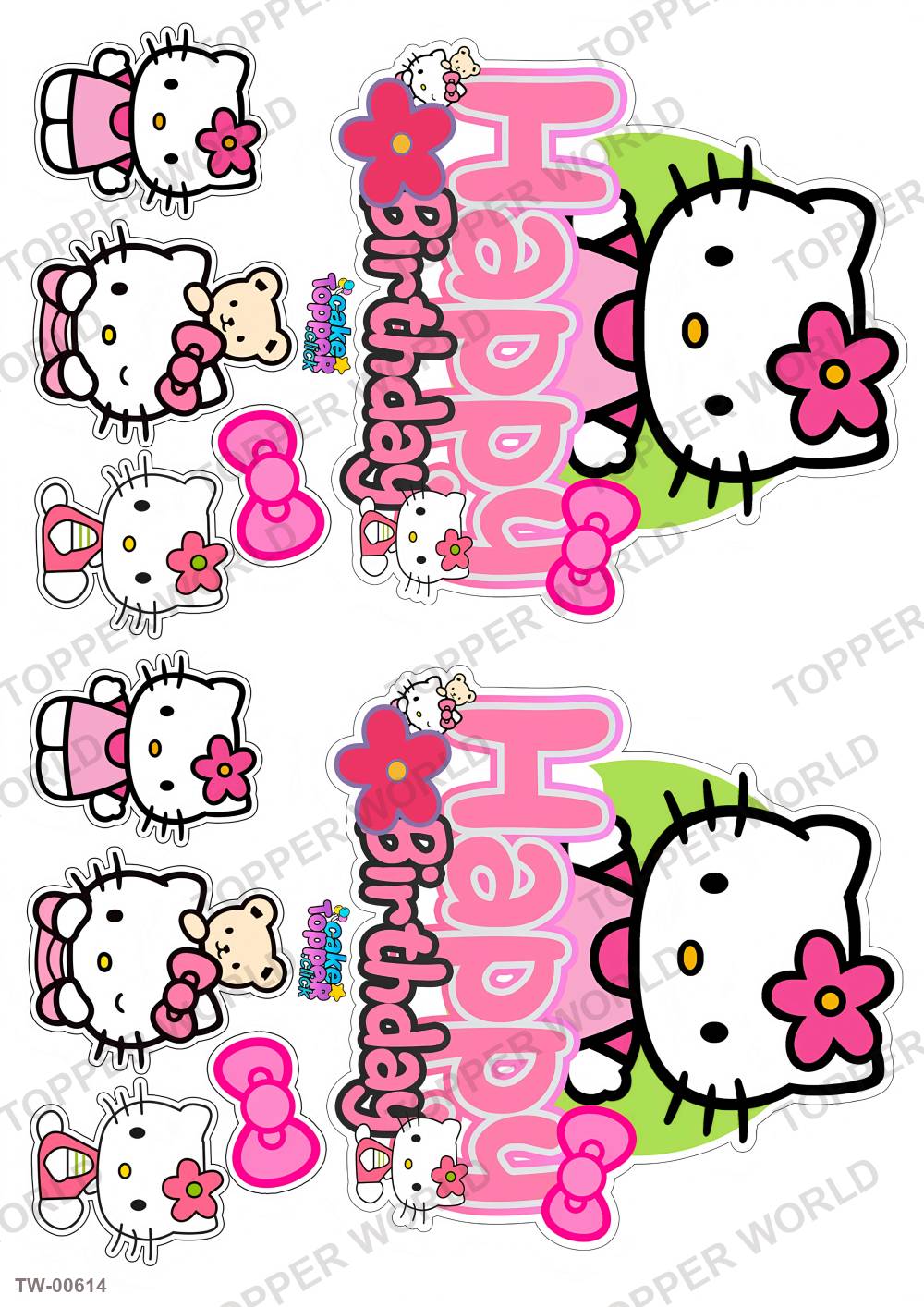 Hello Kitty Topper Sheet 16 – A4 topper sheet